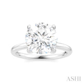 1/20 Ctw Circular Shape Round Cut Diamond Semi-Mount Engagement Ring in 14K White Gold